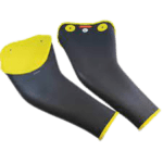 Honeywell Salisbury Class 4 Curved Arm Folded Cuff Rubber Sleeve 24 Yellow/Black