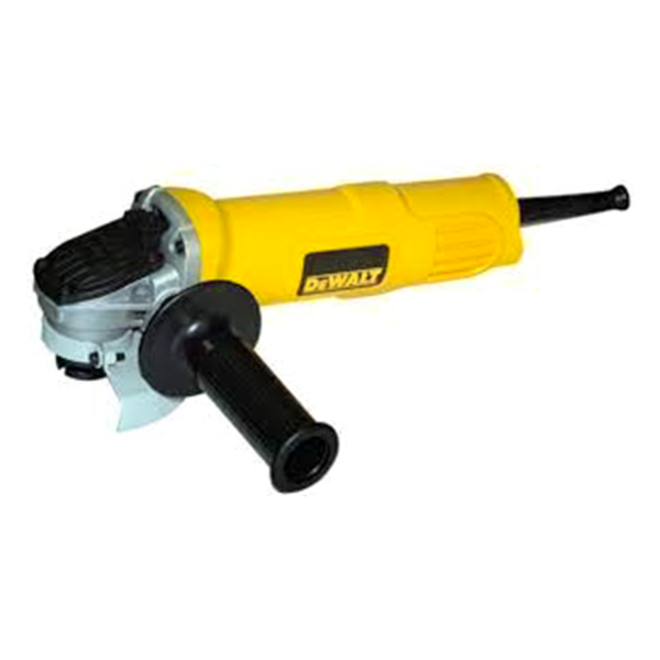 DeWalt Angle Grinder 4-1/2” 1200W in horizontal shape on a white background colored in yellow and black with DeWalt logo from Saudi Supplier.