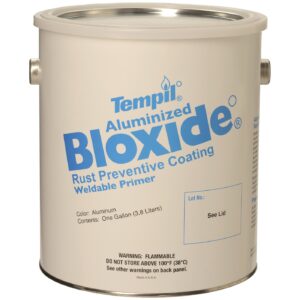 Tempil Bloxide Weldable Primer, 24100 in 1 gallon pack in a vertical shape on a white background, colored in white can with the blue Tempil Bloxide logo.