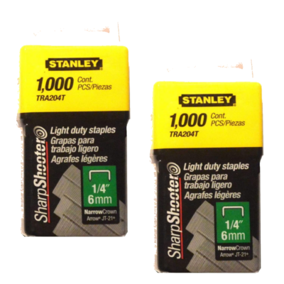 Stanley TRA204T 1,000 Units 1/4-Inch (6mm) Light Duty Staples from Saudi Supplier.
