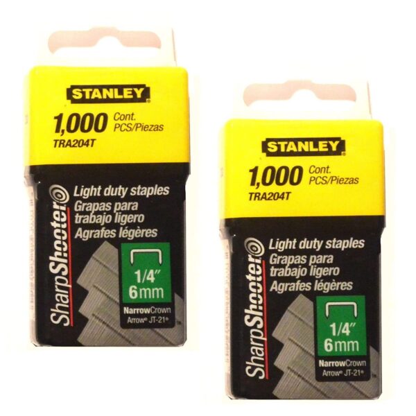 Stanley TRA204T 1,000 Units 1/4-Inch (6mm) Light Duty Staples from Saudi Supplier.