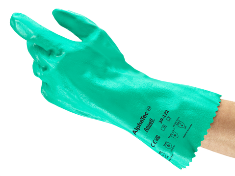 alphatec 39-122 green gloves ansell