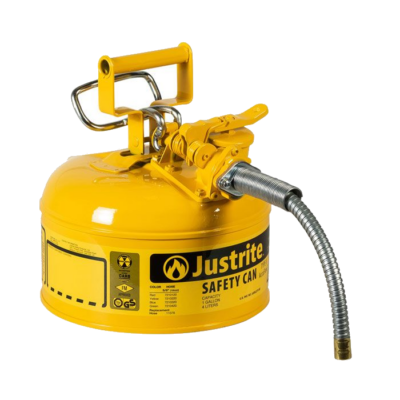 Justrite 1 Gallon Diesel  AccuFlow™ Metal Hose, Yellow -