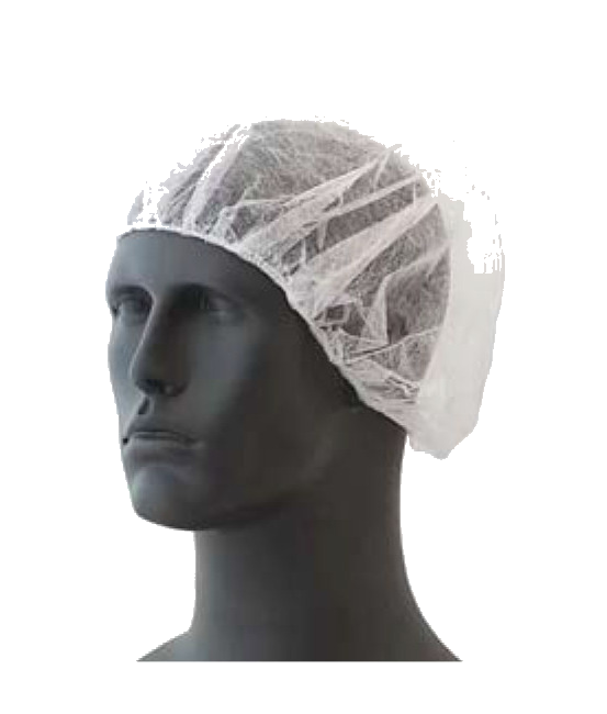 WHITE NONWOVEN MOB CAP 10*100PCS