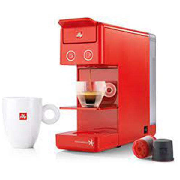 Illy Y3.2 iperEspresso Espresso and Coffee Machine - Red-Saudi Supplier