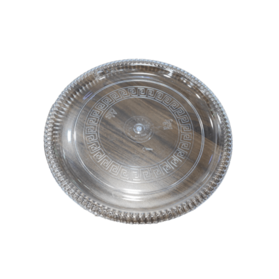 ROUND CLEAR PLATES 24 CM 90 PCS