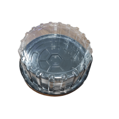 CAKE DOME 9'' BLACK+CLEAR LID 120PCS