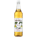 Monin Vanilla Syrup 1Ltr bottle with Golden Yellow color from Saudi Supplier.