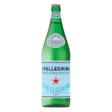 San Pellegrino Sparkling Natural Mineral Water 1 Liter Glass Bottle from Saudi Supplier.