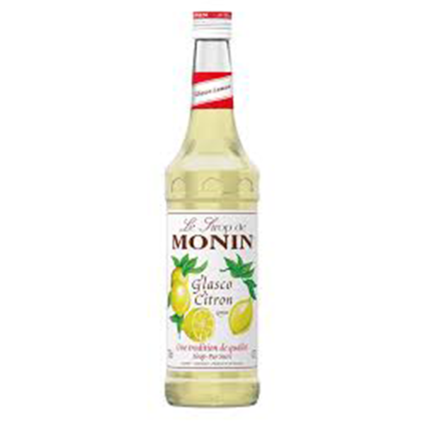 MONIN Lemon syrup 1Ltr bottle with Light Yellow color from Saudi Supplier.