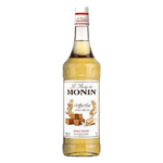 Monin Toffee nut Syrup 1Ltr bottle with cloudy Brown color from Saudi Supplier.