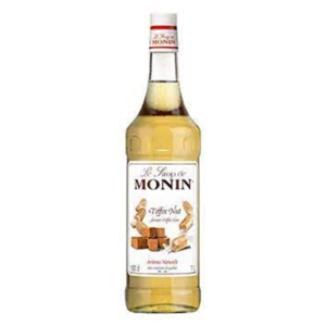 Monin Toffee nut Syrup 1Ltr bottle with cloudy Brown color from Saudi Supplier.