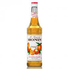 Monin Sun Dried Orange Syrup 1Ltr bottle with orange color from Saudi Supplier.