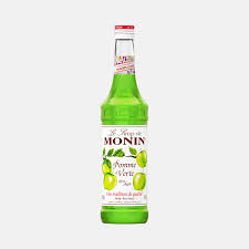 Monin Green Apple syrup 1Ltr bottle with Green color from Saudi Supplier.