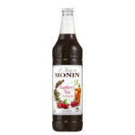 Monin Raspberry Tea syrup 1Ltr bottle with Dark Red color from Saudi Supplier.