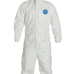 DuPont™ Tyvek® Disposable Coverall with Hood with Safety Instructions, Elastic Cuff, White from Saudi Supplier