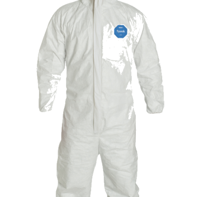 DuPont™ Tyvek® Disposable Coverall with Hood in KSA with Safety Instructions, Elastic Cuff, White from Saudi Supplier