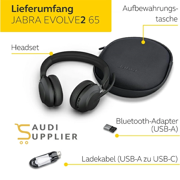 Jabra Evolve2 65, Link380a Stereo- Saudi Supplier