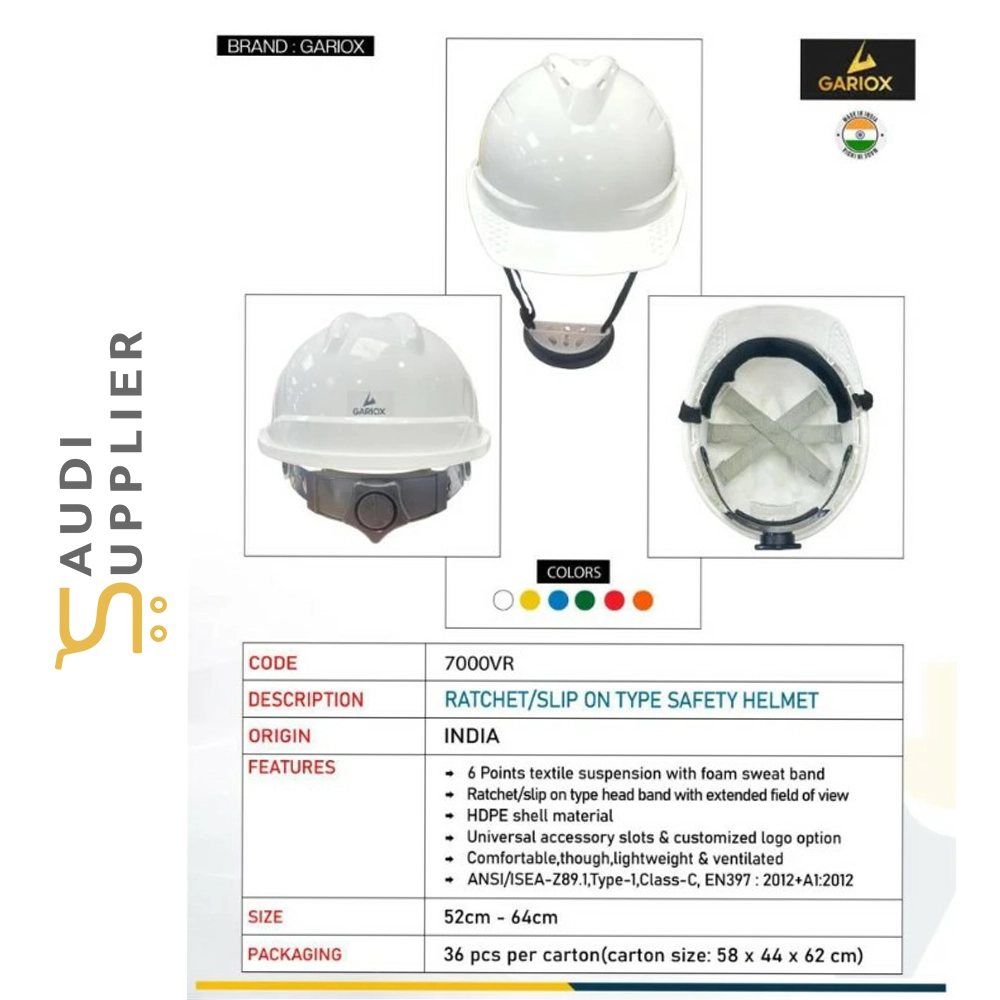 GARIOX 7000VR Safety Helmet- Saudi Supplier