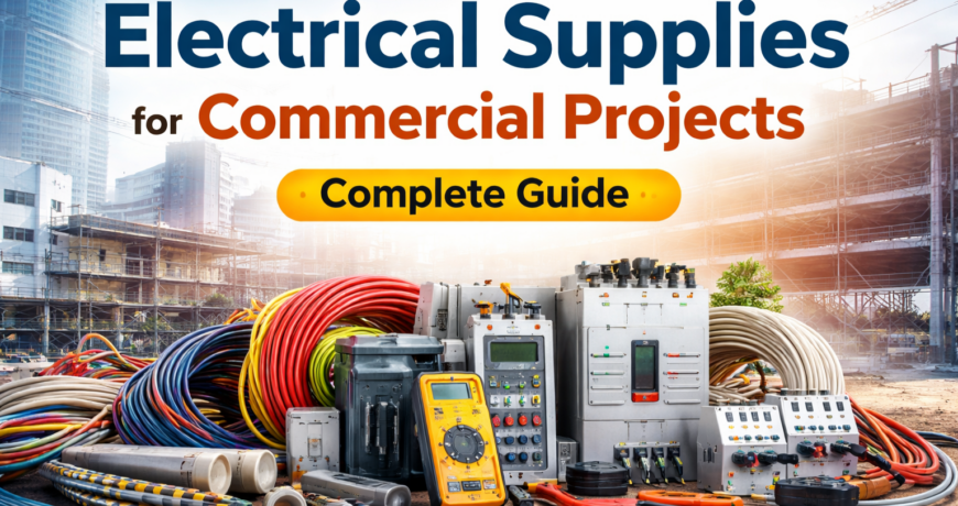 electrical supplies for commercial projects, commercial electrical supplies, industrial electrical equipment, electrical materials Saudi Arabia, commercial projects
